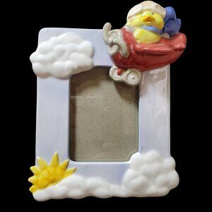 Baby Photo Picture Frame '87 Terragrafics Ceramic Baby KidsFrame Bird in Flight